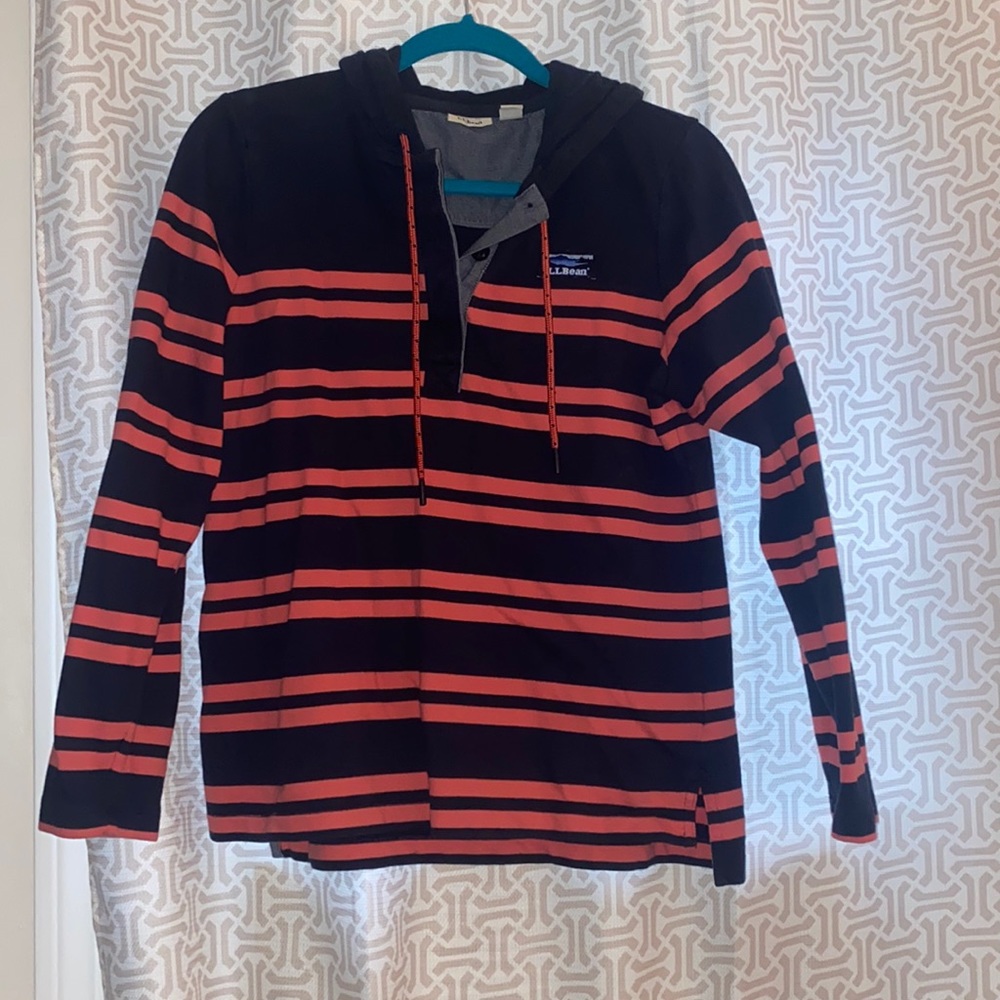 LL Bean soft pullover rugby hoody (petite)